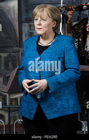 Hamburg, Deutschland. 14th Aug, 2018. Angela Merkel Federal Chancellor and CDU politician stands as a new wax figure in the Panopticon in Hamburg is to see her 4.Amtszeit, chancellery from today Tuesday 14.August 2018 in Hamburg | usage worldwide Credit: dpa/Alamy Live News Stock Photo