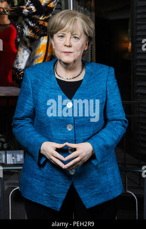 Hamburg, Deutschland. 14th Aug, 2018. Angela Merkel Federal Chancellor and CDU politician stands as a new wax figure in the Panopticon in Hamburg is to see her 4.Amtszeit, chancellery from today Tuesday 14.August 2018 in Hamburg | usage worldwide Credit: dpa/Alamy Live News Stock Photo