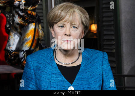 Hamburg, Deutschland. 14th Aug, 2018. Angela Merkel Federal Chancellor and CDU politician stands as a new wax figure in the Panopticon in Hamburg is to see her 4.Amtszeit, chancellery from today Tuesday 14.August 2018 in Hamburg | usage worldwide Credit: dpa/Alamy Live News Stock Photo