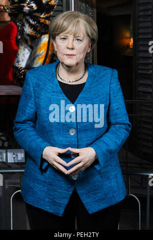 Hamburg, Deutschland. 14th Aug, 2018. Angela Merkel Federal Chancellor and CDU politician stands as a new wax figure in the Panopticon in Hamburg is to see her 4.Amtszeit, chancellery from today Tuesday 14.August 2018 in Hamburg | usage worldwide Credit: dpa/Alamy Live News Stock Photo