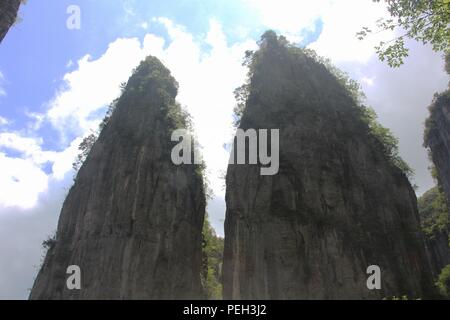 Enshi, Enshi, China. 15th Aug, 2018. Enshi, CHINA-Scenery of Qixingzhai Scenic Area in Enshi, central China's Hubei Province. Credit: SIPA Asia/ZUMA Wire/Alamy Live News Stock Photo