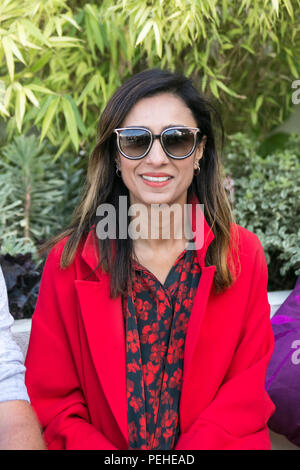 Anita Rani Nazran, better known as Anita Rani, a British radio and television presenter, events hosts, RTS Award winning broadcaster at Southport Flower Show.UK Stock Photo