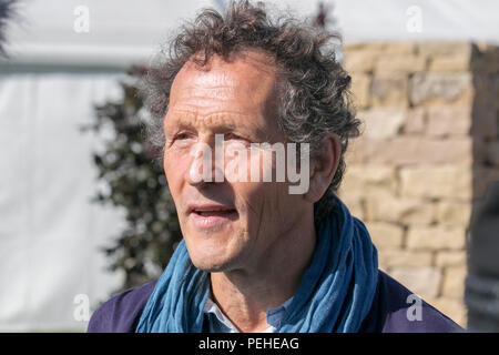 Southport, Merseyside, UK. 16th Aug, 2018. Monty Don greets visitors as he opens the Southport Flower Show, as exhibitors, garden designers, and floral artists wow the visitors to this famous annual event. Credit; MediaWorldImages/AlamyLiveNews Stock Photo