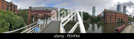 Merchants Bridge,Castlefield, Manchester, North West England, UK, M3 4LZ Stock Photo