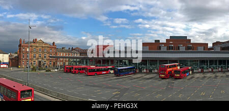 Warrington Interchange / Warrington Bus Station, 7 Winwick St, Cheshire, North West England, UK, WA1 Stock Photo