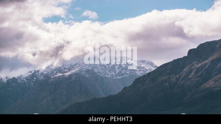 Ceres Mountains covered in snow in South Africa Stock Photo