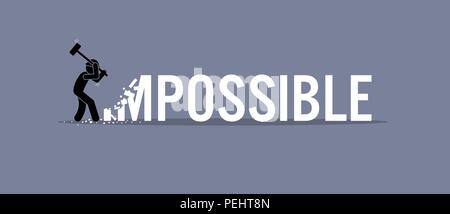 Vector artwork depicts possibility, opportunity, and determination. Stock Vector