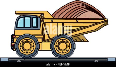 dump truck with sand over white background, vector illustration Stock  Vector Image & Art - Alamy