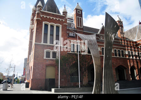 Perth Town Hall, situated for australian people and foreigner travelers visited and travel on the corner of Hay and Barrack streets on May 22, 2016 in Stock Photo