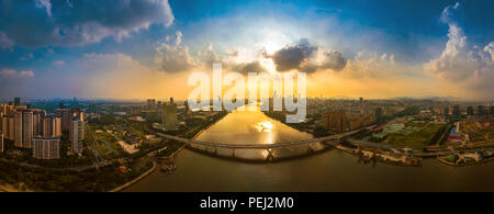 Aerial photography of Guangzhou City, China Stock Photo