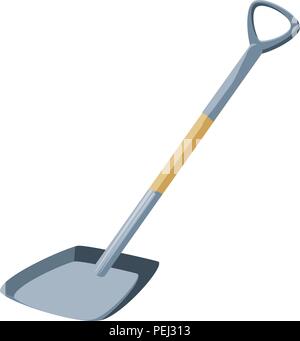 shovel tool icon over white background, vector illustration Stock Vector