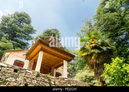 Bhadrakali mandir temple in the middle of forest in shimla  Stock Photo