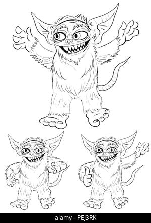 gremlins illustrations Stock Photo