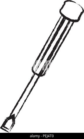 screwdriver tool icon over white background, vector illustration Stock Vector