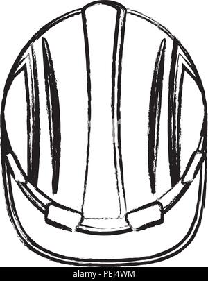 construction safety helmet over white background, vector illustration Stock Vector