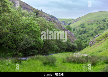 The River Dove near Thorpe Cloud, Derbyshire Stock Photo