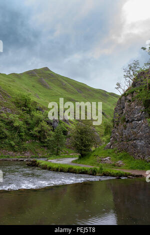 The River Dove near Thorpe Cloud, Derbyshire Stock Photo