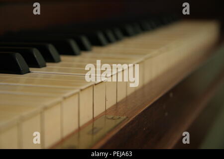 Close up of a Piano Keyboard Stock Photo