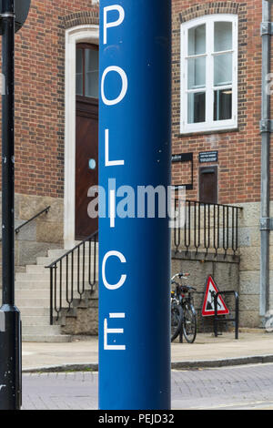Exterior of Winchester central police station in Tower Street, Winchester, Hampshire, UK Stock Photo