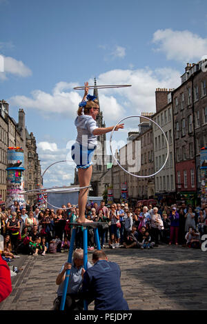 Edinburgh Fringe Festival, Royal Mile, Edinburgh, Scotland UK Stock Photo