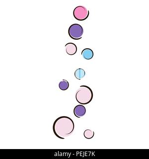 Confetti background with comic pop art polka dots. Stock Vector