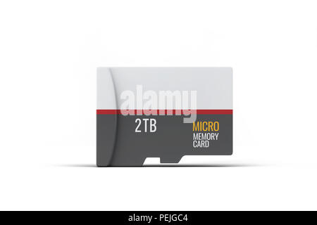 Hi quality realistic micro sd memory card on white background. Isolated ...