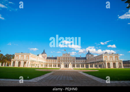 Facade of the Royal Palace. Aranjuez, Madrid province, Spain. Stock Photo