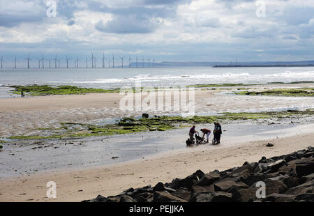 Seaton Carew Hartlepool Beach at Low tide Stock Photo - Alamy