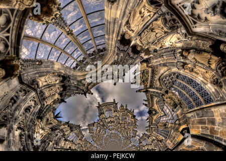 Kaleidoscopic Pattern of Architecture, based on own Reference Image Stock Photo