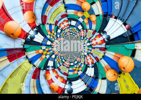 Kaleidoscopic Pattern of Fish Boxes, based on own Reference Image Stock Photo