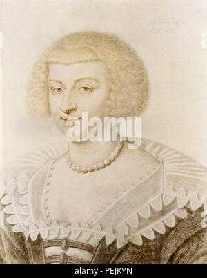 Portrait of Young Woman, Dumonstier, Daniel Stock Photo