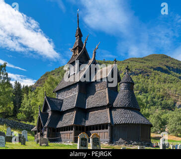 Borgund Stave Church (Borgund stavkyrkje), Borgund, Lærdal, Norway Stock Photo