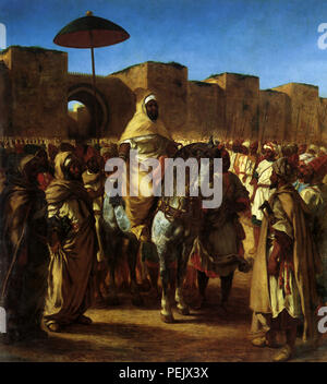 The Sultan of Morocco and his Entourage 1845, Delacroix, Eugene Stock Photo