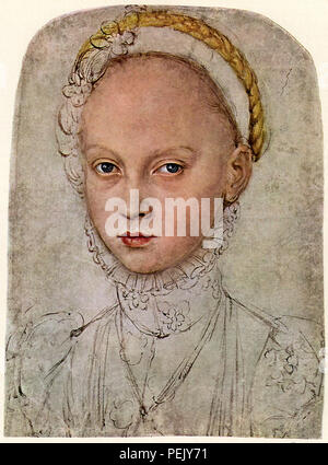 Princess Elizabeth 1555, Cranach, Lucas the Younger Stock Photo