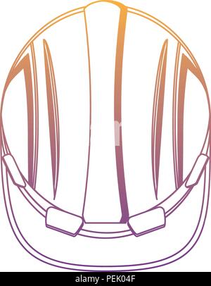 construction safety helmet over white background, vector illustration Stock Vector