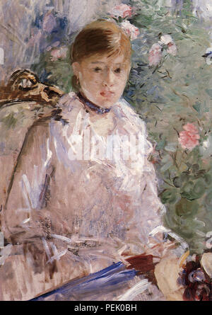 Summer (Young Woman by a Window), Morisot, Berthe Stock Photo