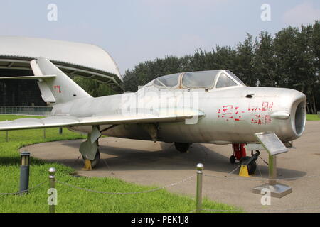 Shenyang JJ-5 Fresco, registration 201238 photographed at the Civil Aviation Museum, Beijing, China July 2018 Stock Photo