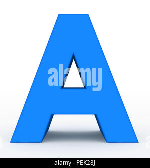 letter E 3d clean blue isolated on white - 3d rendering Stock Photo - Alamy