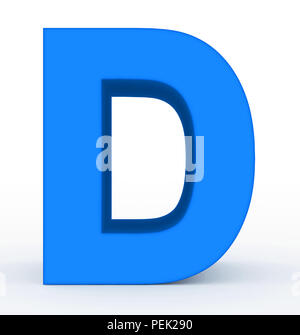 letter F 3d clean blue isolated on white - 3d rendering Stock Photo - Alamy