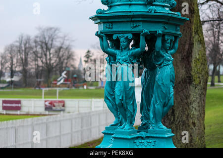 Close up of Wallace Water Fountain in Wallace Park, Lisburn, N.Ireland. Stock Photo