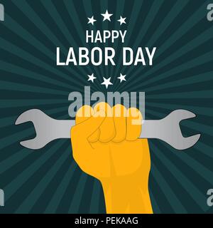 Labor Day in USA Poster Background. Vector Illustration Stock Vector