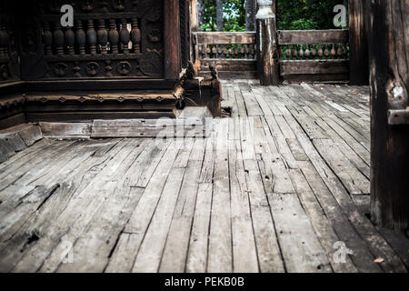 Bagaya Monastery Carved Teak Posts Inwa Myanmar // INWA, Myanmar ...