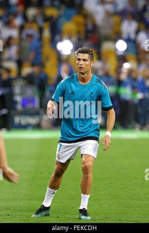 KYIV, UKRAINE - MAY 26, 2018: Cristiano Ronaldo of Real