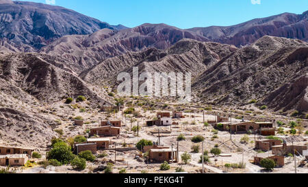 Landscape view of the surroundings of the town of Pumamarca in the Salta province of Northern Argentina Stock Photo