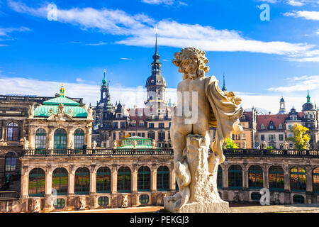 Elegant Zwinger Palace in Dresden town,Germany. Stock Photo