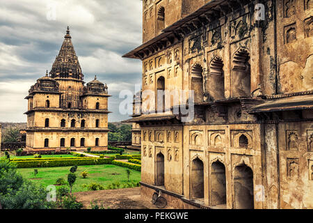 Great temples of Idia -Chaturbhuj in Orchha. Stock Photo