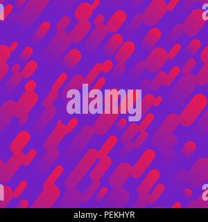 Coral abstract gradient vibrant lines and dots seamless pattern Stock Vector
