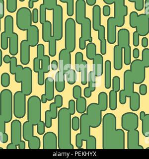 Abstract opuncia cacti seamless pattern Stock Vector