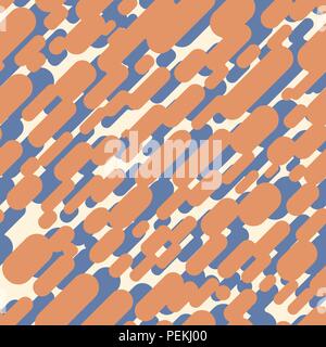Cartoon abstract coloured lines and dots seamless pattern Stock Vector