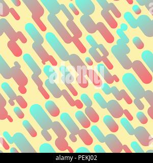 Abstract gradient vibrant lines and dots seamless pattern Stock Vector